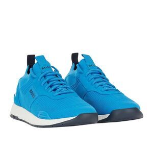 Boss Mens Titanium Suede Panel Running Sneakers / Cobalt Blue